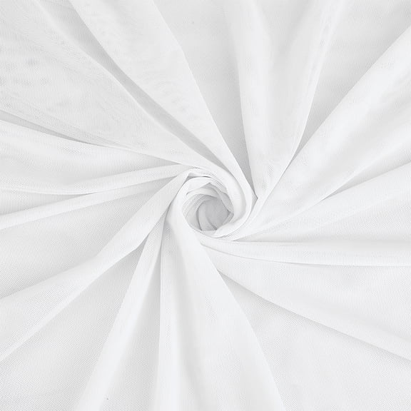 Polyester Stretch Fabric for Garment Accessories White 1650x0.3mm 5m/pc DIY