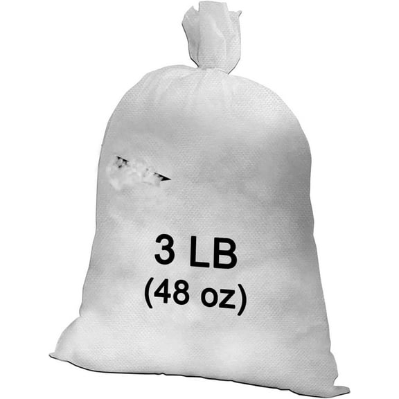 Polyester Stuffing 3 LB Bag 100% High-Loft Polyester Fiber Fill
