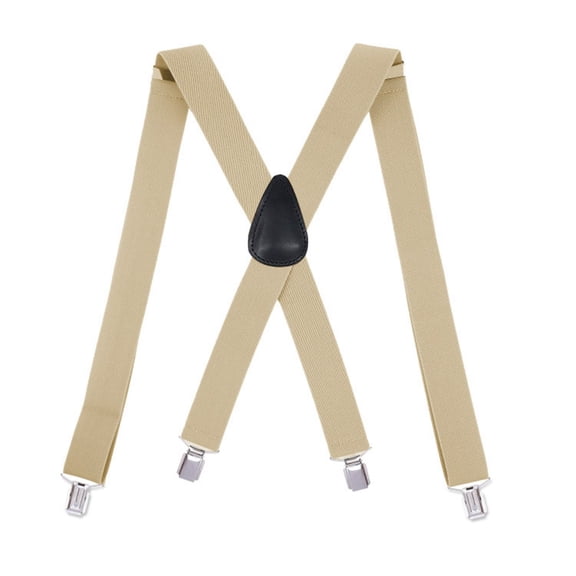 Polyester Suspenders For Men 4 Clip Design Stretch Elastic Belt For Trousers Pants