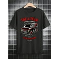 thumbnail image 1 of [Polyester T-Shirt] Summer Essential Men's Casual Crew Neck T-Shirt | Polyester, Machine Washable, Black, Red & White "THE A-TEAM" Graphic Print Design, Perfect Gift for Men, 1 of 8