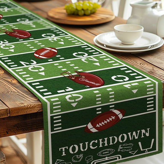 Polyester Tablecloth Table Runners for Party Festival Home Decorations Football 330x1830mm for DIY