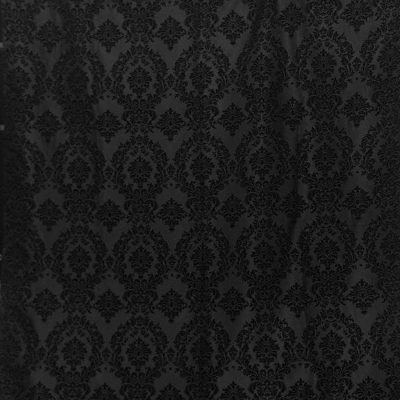 Polyester Taffeta with Velvet Flocked Damask Fabric 58" Wide by 36"(1-Yard) for Arts, Crafts, & Sewing