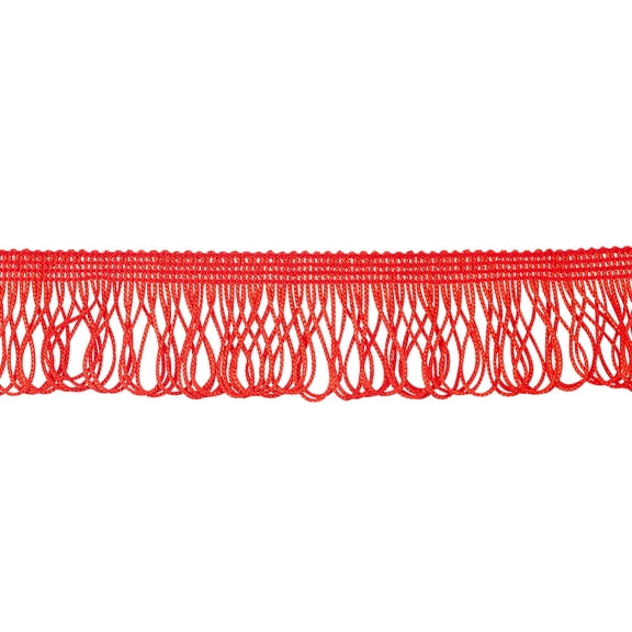 Polyester Tassel Lace Ribbon Fringe Lace Trim Macrame Lace Ribbon Red 1-5/8 inch(40mm)