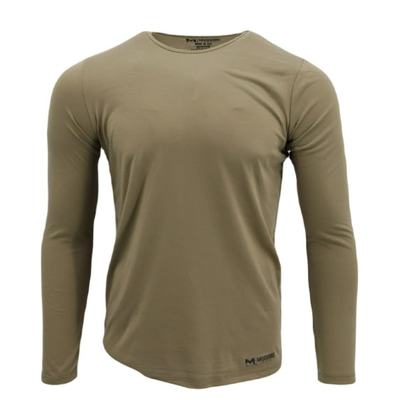 Polyester Thermal Top, Base Layer, Moisture Wicking, Made in USA, Tan 499, Size Medium