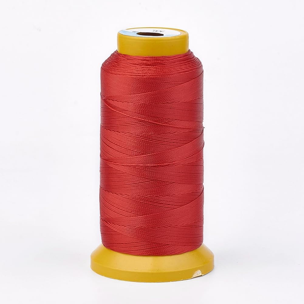 Polyester Thread 230m for Custom Woven Jewelry Making Beading Crafting DIY Projects Jewelry Designers Crafters Red 1mm