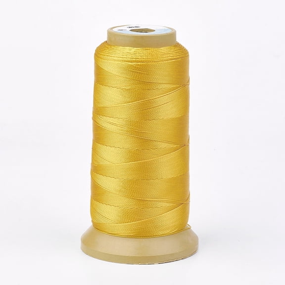Polyester Thread for Custom Woven Jewelry Making Gold 0.2mm about 1000m/roll