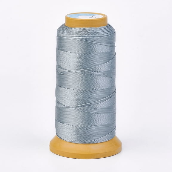 Polyester Thread for Custom Woven Jewelry Making Light Steel Blue 0.5mm about 480m/roll
