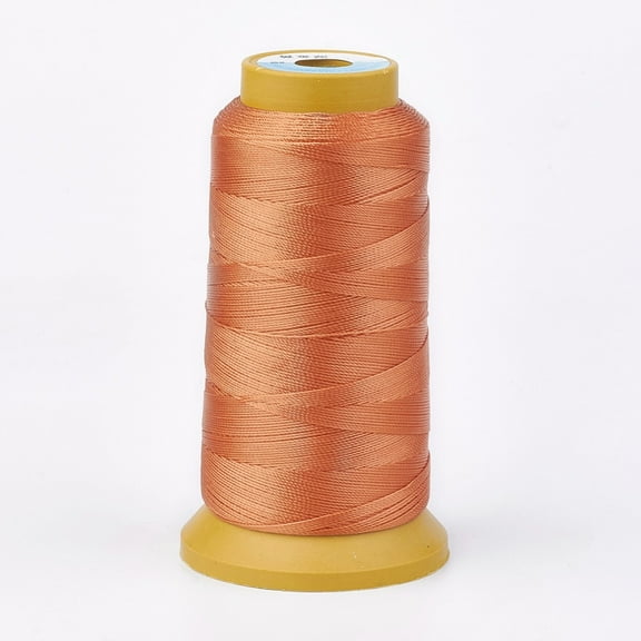 Polyester Thread for Custom Woven Jewelry Making Sandy Brown 0.7mm about 310m/roll