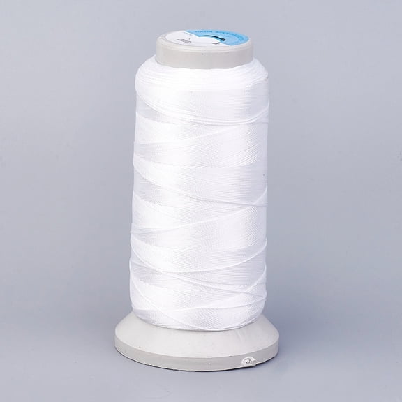 Polyester Thread for Woven Jewelry Making White 1.2mm 170m/roll