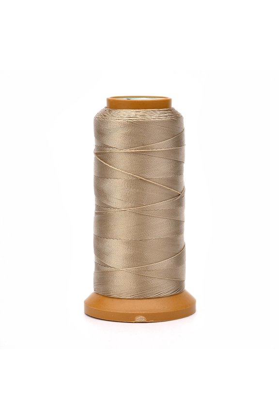 Polyester Threads for Jewelry Making Tan 0.7mm about 437.44 yards(400m)/roll