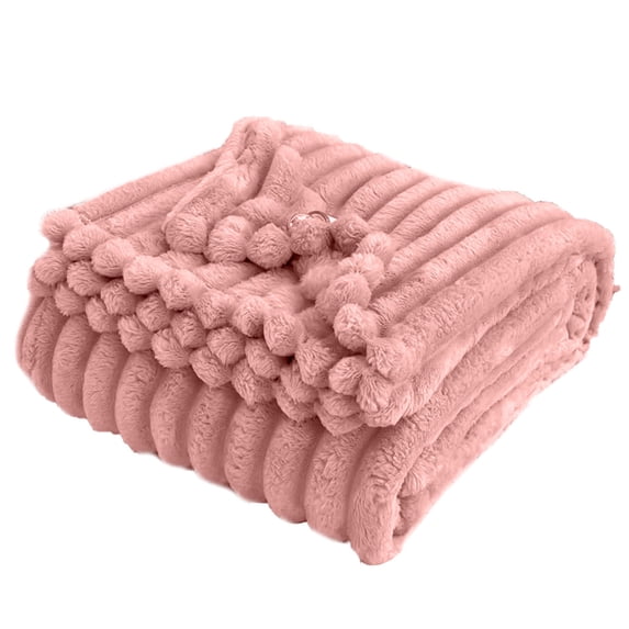 Polyester Throw Blanket for Home and Travel – Thickened Rabbit Nap Blanket for Adults Fuzzy Blanket for Bed or Sofa Easter - Print yet Warm