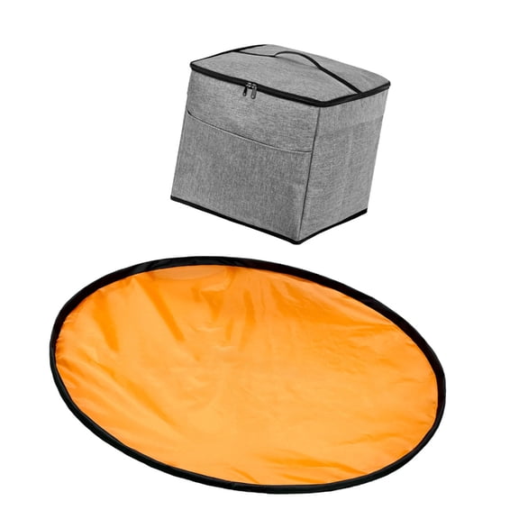 Polyester Toy Storage Solution and Activity Mat 2 in 1 Foldable Large Play Area for Ages 6-9 Promotes Clean Up Habits