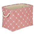 thumbnail image 1 of Polyester Trellis Paw Rectangle Pet Bin, Rose - Small, 1 of 1