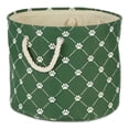 thumbnail image 1 of Polyester Trellis Paw Round Pet Bin, Hunter Green - Medium, 1 of 1