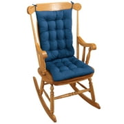 Polyester Tufted Rocker Cushion Set, Solid Color - Blue