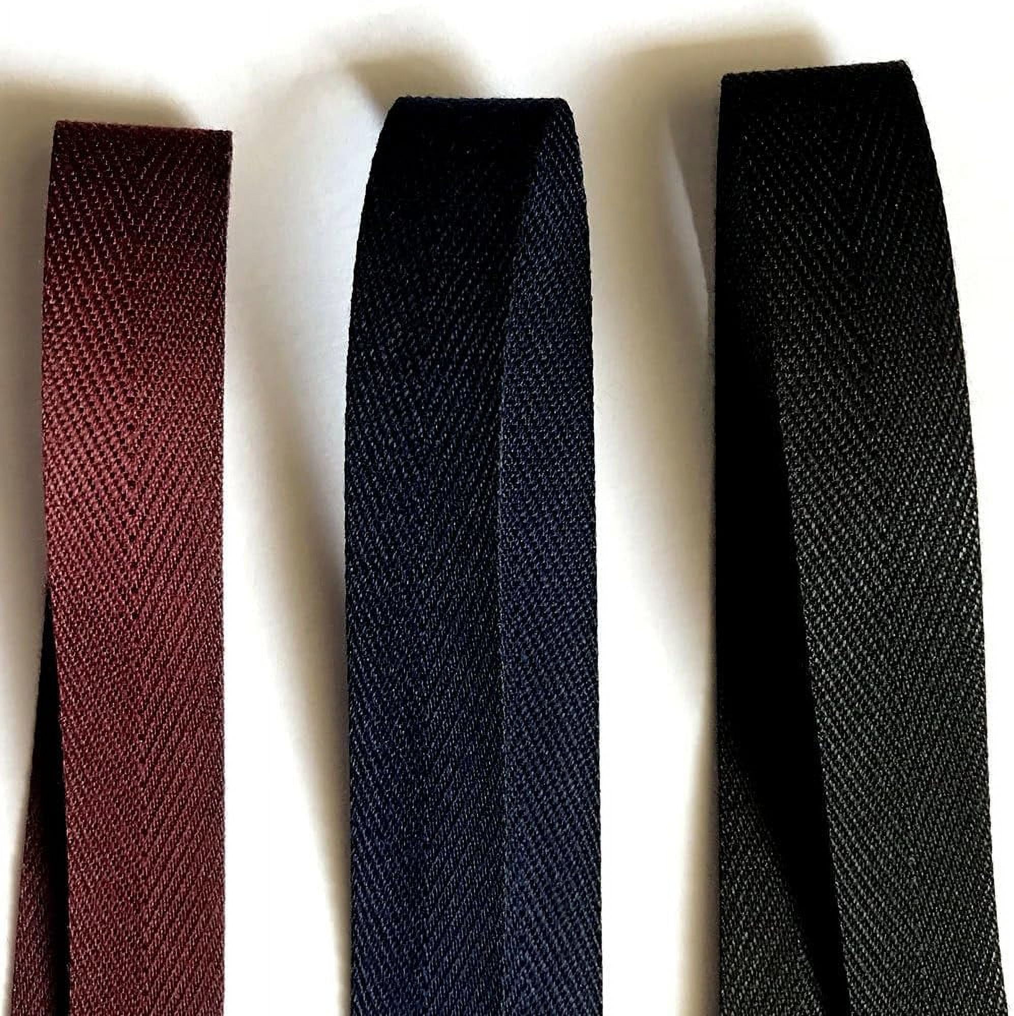 Polyester Twill Tape Black, , Burgundy 50YDS ()