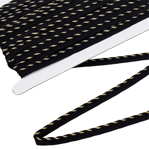 Polyester Twisted Trim Cord 10 Yards Large Polyester Twist Ribbons 3/8 inch Wide Twisted Lip Cord Twisted Trim Rope Twisted Decorative Cord for DIY