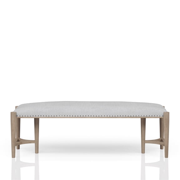 Polyester Upholstered Sand Bench with Triad Bases - In Balconies, Adds a Cozy Spot