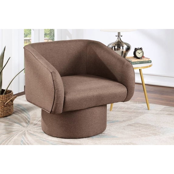 Polyester Upholstered Swivel Chair / Create a Cozy Living Space