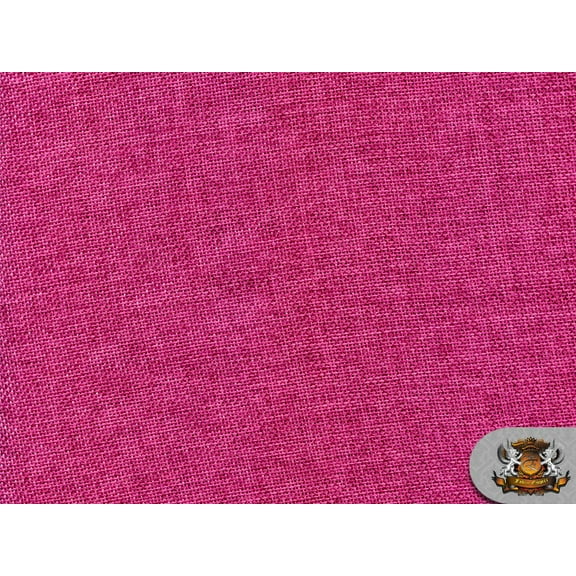 Polyester Vintage Linen Look FUCHSIA Fabric / 60" W / Sold by the yard