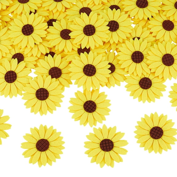 Polyester Wall Stickers Wall Decorations Flower Pattern Yellow 81x6mm 50pcs/set diy