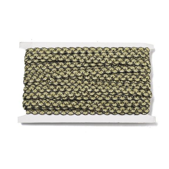 Polyester Wavy Lace Trim for Curtain Home Textile Decor Light Khaki 1/2 inch(11.5mm) DIY