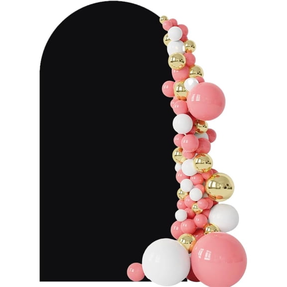 Polyester Wedding Arch Cover Cloth for Wedding Background Cover Cloth Black 1500x650mm for DIY
