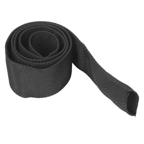 Polyester Winch Rope Protective Sleeve Black Universal for 5cm/1.97in Width Cable Line