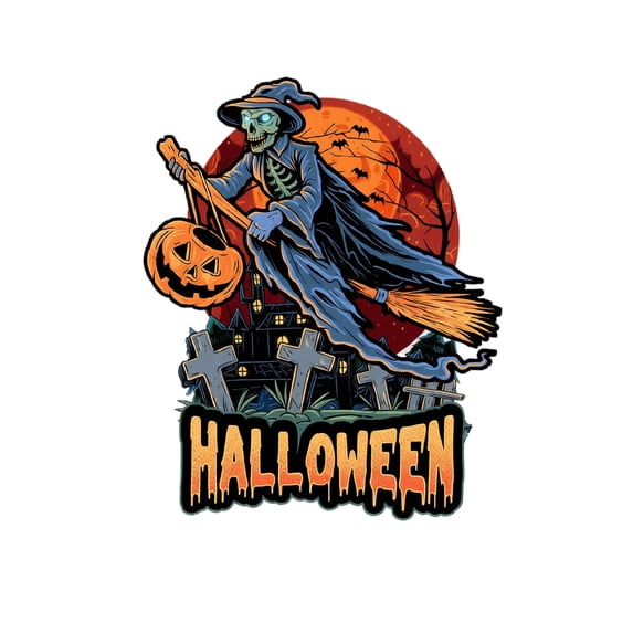Polyester Witch Halloween Trunk or Treat Banner, Spooky Holiday Hanging Decor for Party Backdrop Haunted House Car, 42*51 Inch