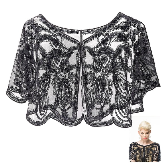 Polyester Women Chiffon Wraps Black 940x430x2mm for DIY