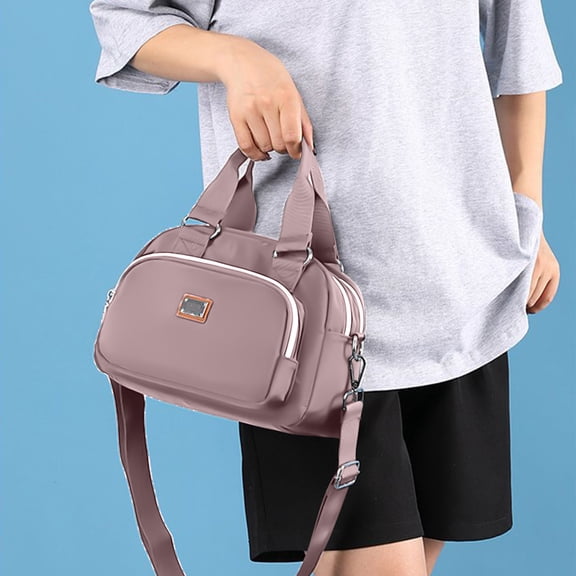 Polyester Women's Sling Backpack, Dry Wet Separated, Red Blue Black Purple, 10.62x5.11x7.48in, for Travel Sports Hiking, High Capacity