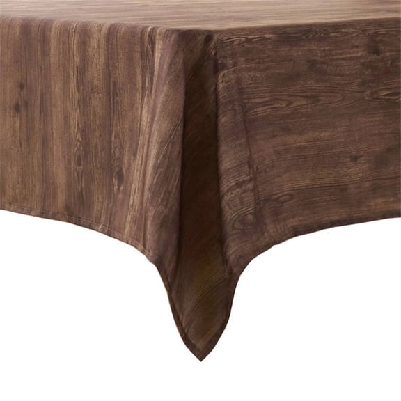Polyester Wood Print Tablecloth Square Waterproof Tablecloth Coffee Tablecloth Greaseproof Tablecloth Polyester Fabric Tablecloth(39.37" x 39.37")
