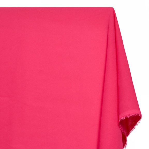 Polyester Wool Dobby (58/60 Inch) Chiffon Fabric By The Yard - For Sewing Apparel, Accessories, & Décor - Fuchsia (5 Yards)