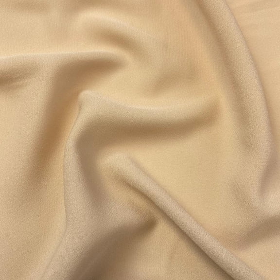 Polyester Wool Dobby (58/60 Inch) Chiffon Fabric By The Yard - For Sewing Apparel, Accessories, & Décor - Nude (5 Yards)