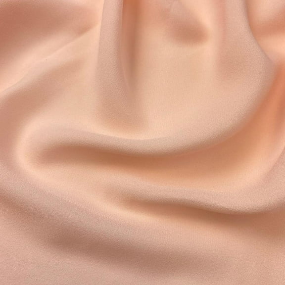 Polyester Wool Dobby (58/60 Inch) Chiffon Fabric By The Yard - For Sewing Apparel, Accessories, & Décor - Peach (1 Yard)
