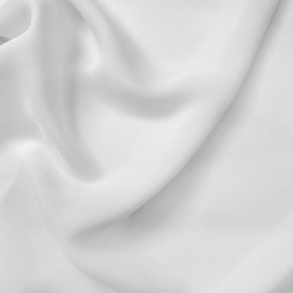 Polyester Wool Dobby (58/60 Inch) Chiffon Fabric By The Yard - For Sewing Apparel, Accessories, & Décor - White (1 Yard)