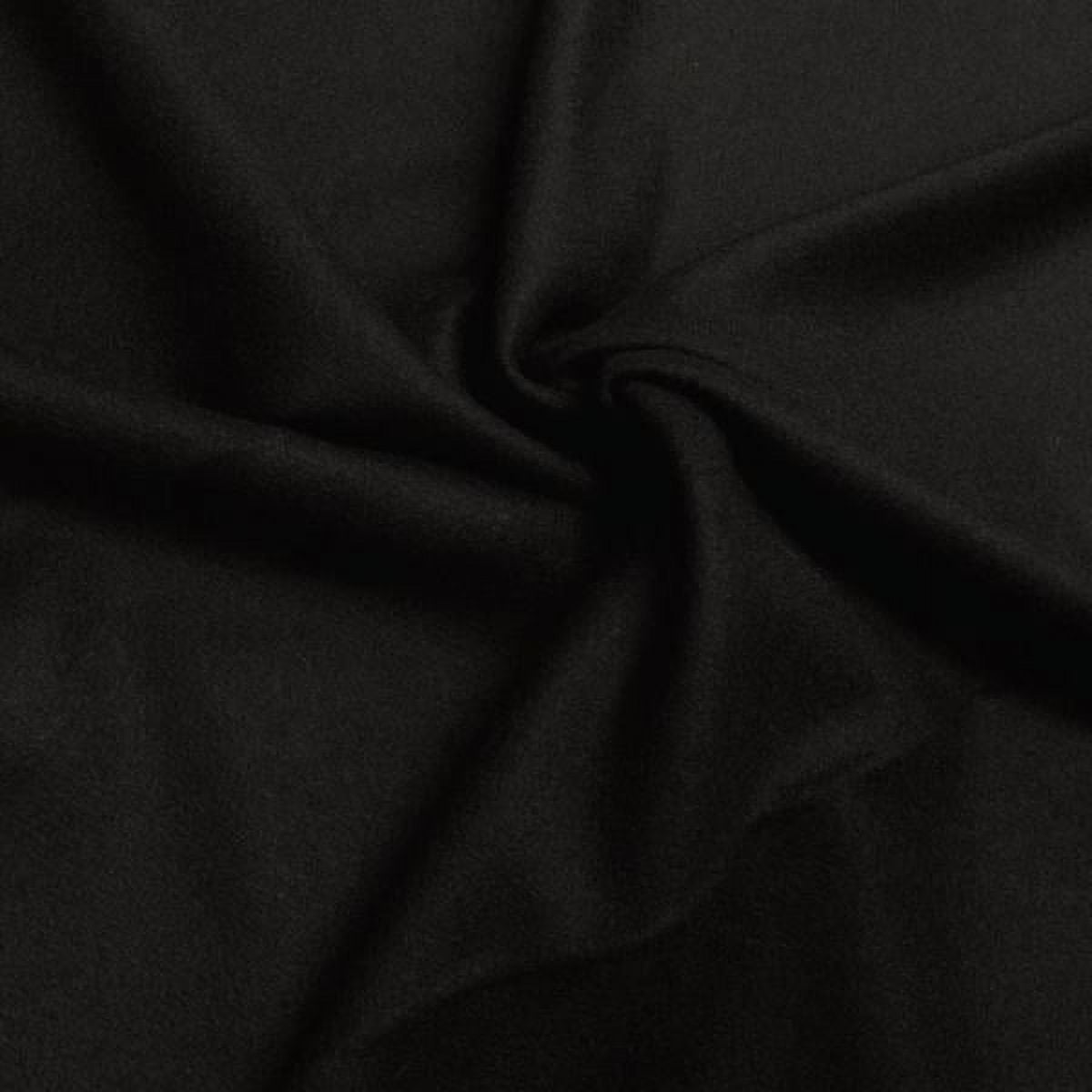 WAFASSZD 5 Yard Black Cotton Fabric,Natural Cotton Poplin Fabric by The Yard,Black Fabric,59 Inches Wide 100% Cotton Fabric,Soft Embroidery Muslin Quilting