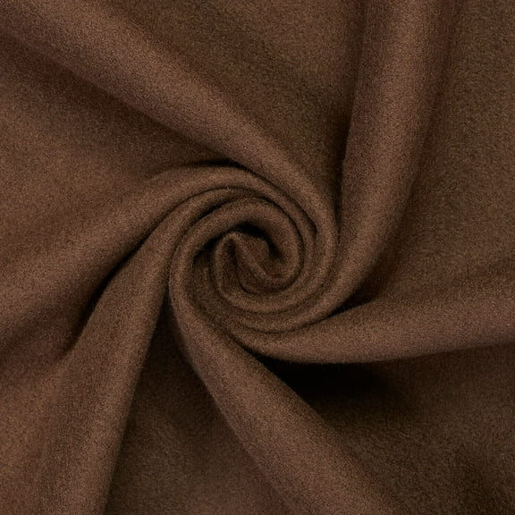 Brushed Polyester Wool Coating 59" Fabric By The Yard – Soft Wool-Like For Coats, Jackets, Winter Apparel, Cloaks & Scarves (Brown, 1 Yard)