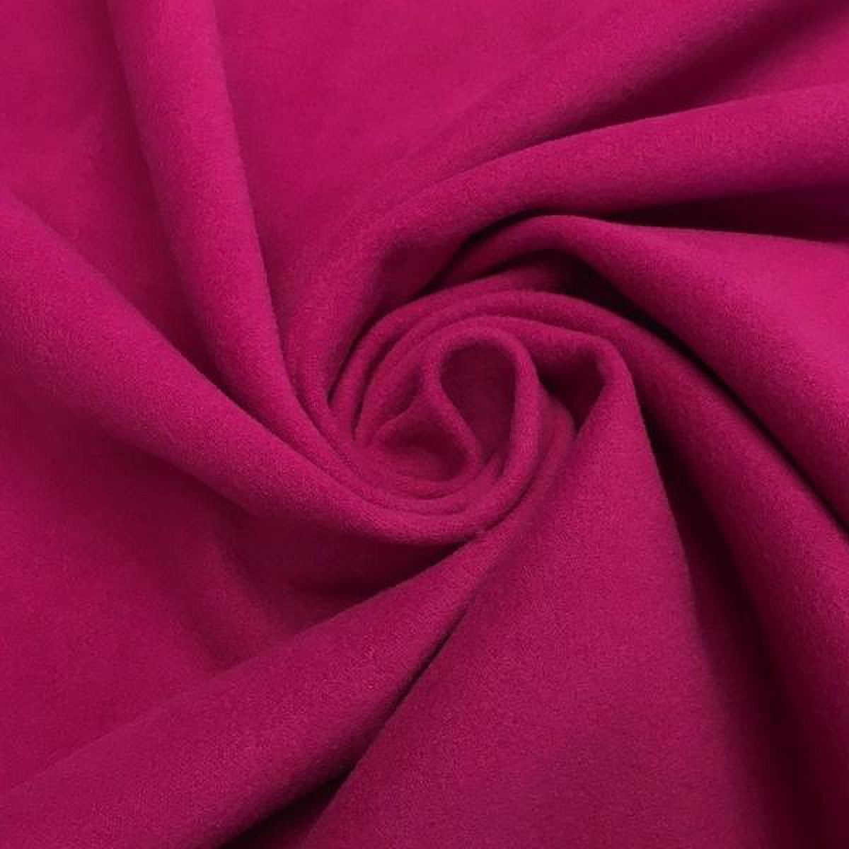 Polyester Wool Fabric Brushed Coating 59 inches Wide Soft By The Yard  Medium Heavy Weight (Red)