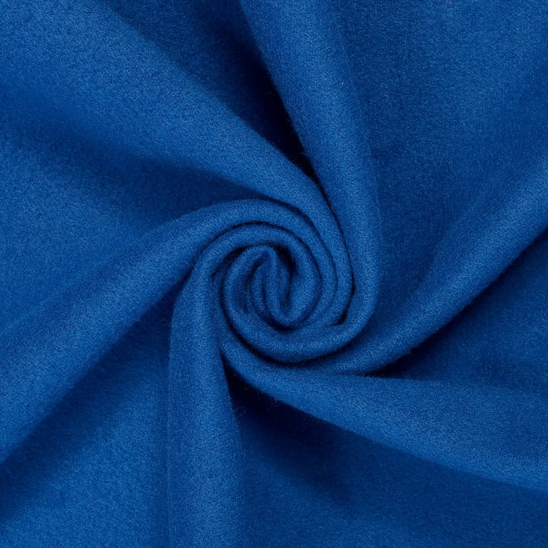 Polyester Wool Fabric Brushed Coating 59 inches Wide Soft By The Yard  Medium Heavy Weight (Royal Blue)