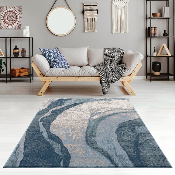 Polyester blend - Anti-slip backing - Home interior - Chic and soft rug
