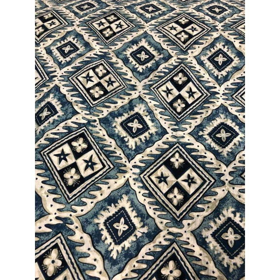 Polyester cotton print, beautiful 60” wide geometric print. Best used for apparel Sold by the yard.