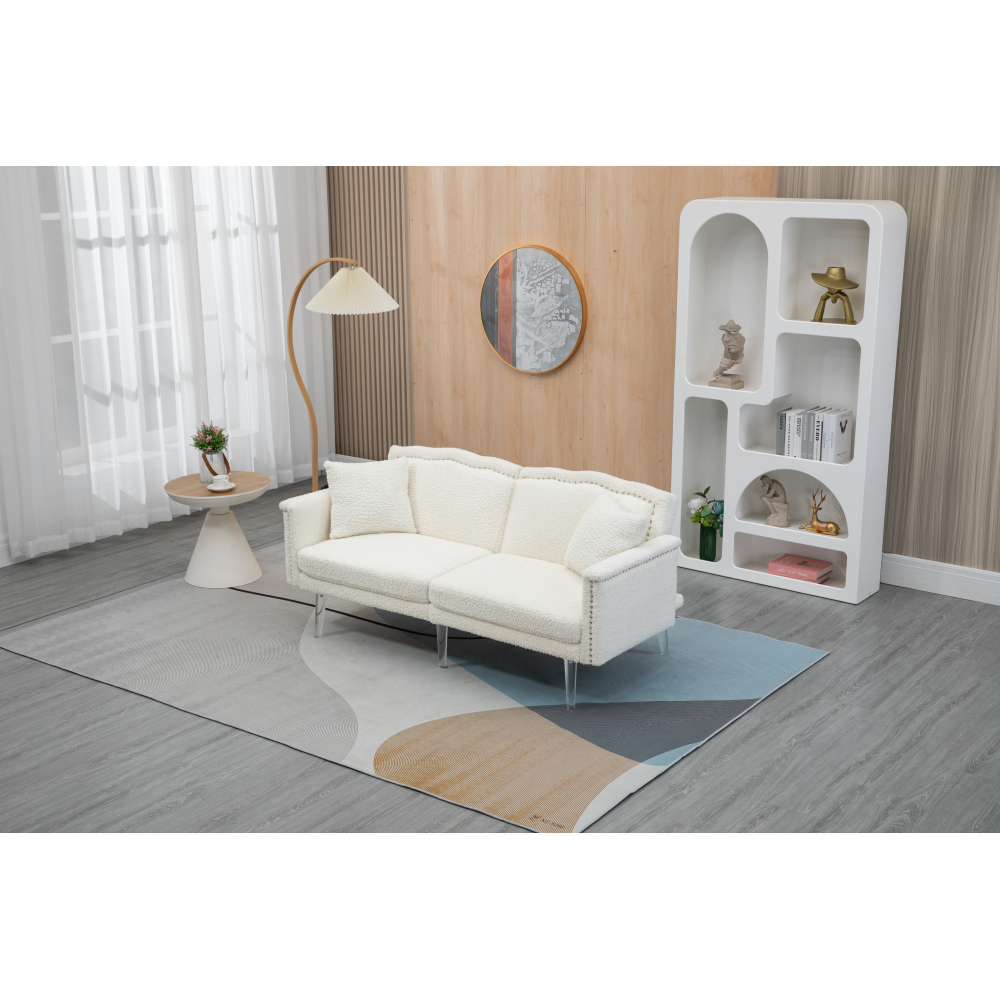 Polyester fabric Couch, 3Seater Loveseat Couches for Living Room, Mid