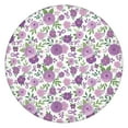 thumbnail image 1 of Polyester round tablecloth with floral decor and elastic fit, reusable and durable, fits 44-52 inch, big size edition, 1 of 7
