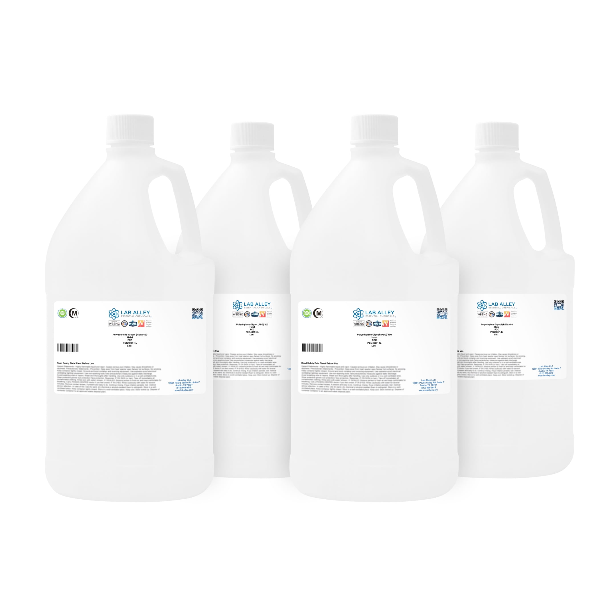 Lab Alley PEG 400 Food Grade (FCC, USP), Polyethylene Glycol Liquid ...