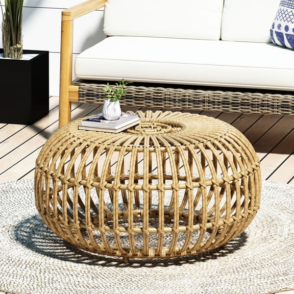 Polyethylene Rattan Coffee Table with Open Structure / Adapt to Various Interior Textures