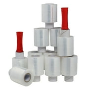 Polyethylene Stretch Wrap, 12-Pack with Handles, 4-inch Rolls