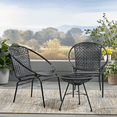 thumbnail image 1 of Polyethylene Wicker 2-Person Outdoor Seating Set With Mesh Detailing For Patio Deck And Poolside Use, 1 of 9