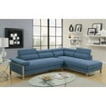 thumbnail image 1 of Polyfiber 2 Piece Sectional On Metal Base, Blue, 1 of 2