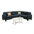 thumbnail image 1 of Polyfiber Fabric 4 Pieces Sectional With 2 Pillows In Black, 1 of 6